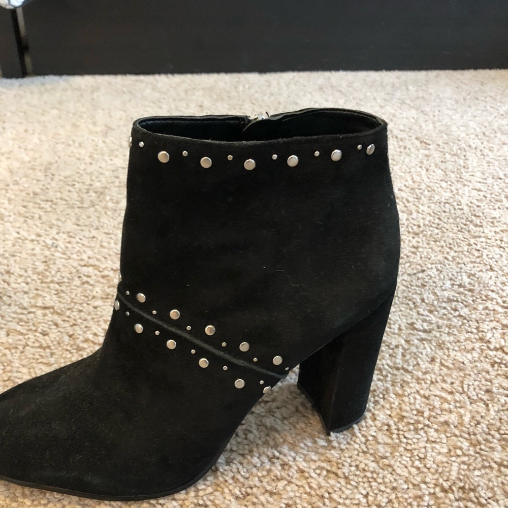 Sam Edelman Black Suede Studded Booties - Picture 4 of 7